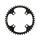 CHAINRING FOR MTB- Ø104 - 4arms-FOR SINGLE- 42T.  Ø104 BLACK -ALUMINIUM- 7075 STRONGLIGHT .- Thickness 3,5 mm - 8/9 Speed.