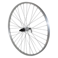WHEEL FOR TREKKING BIKE- 700X35 REAR -ALUMINIUM- SHIMANO TX 500 HUB -QUICK RELEASE- CASSETTE 9/8 Speed