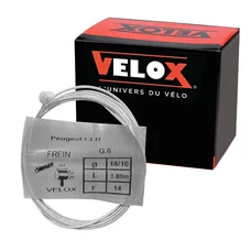 CABLE FOR BRAKES - FOR MOPED - VELOX G.6 FOR PEUGEOT  head 8x8mm  Ø 18/10  Lg 1,80M  (14 wires)  (IN BOX PER 25)