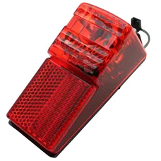 TAILLIGHT ON DYNAMO -  ON MUDGUARD - CLASSIC BLACK (SOLD IN BULK)
