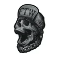 AUTOCOLLANT/STICKER LETHAL THREAT MINI TETE DE MORT FTW (60x80mm)