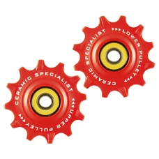 GALET DERAILLEUR VTT TRIPEAK 12-12 DENTS ROULEMENT G5 CERAMIQUE POUR SRAM X0/X1/X01/GX 11V. ROUGE (BLISTER DE 2)