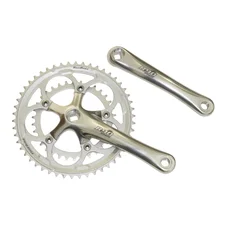 PEDALIER ROUTE SUNRACE R96 8/9/10V. COMPACT ARGENT 170mm 50-34 (AXE CARRE)