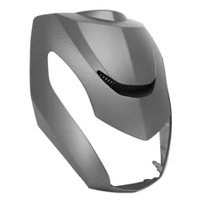CARENAGE/TABLIER AV SUPERIEUR SCOOT ADAPTABLE PEUGEOT 50 KISBEE 2T ET 4T TOUS MODELES (NOUVEAU 2018> + ANCIEN MODELE 2010>2017) GRIS MAT  -P2R-