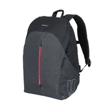 SACOCHE ARRIERE SAC A DOS VELO LATERALE BASIL B-SAFE NORDLICHT GRIS GRAPHITE 13L WATERPROOF FIXATION HOOK SUR PORTE BAGAGE AVEC ECLAIRAGE INTEGRE LED FIXE/CLIGNOTANT