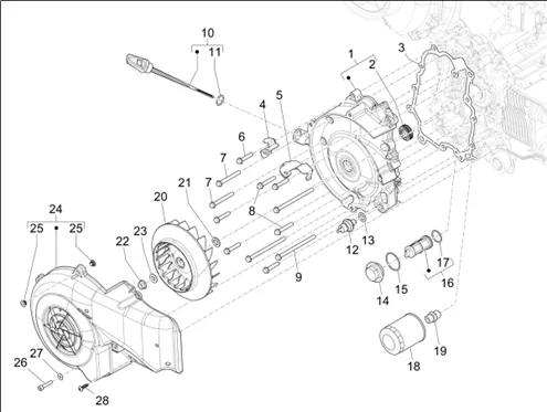 Couvercle volant magnetique - Filtre à huile