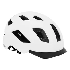 URBAN BIKE ADULT HELMET -  GIST   SMART WHITE- IN-MOLD - REAR LIGHTS - EURO 52-58- RATCHET SETTINGS - LUMIERE VISIBLE A 200m