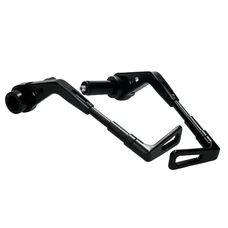 LEVER GUARDS - VOCA RACING CNC ALUMINIUM - Black- for bar internal Ø 14 mm - Adjustable lenght 130/148 mm (PAIR)