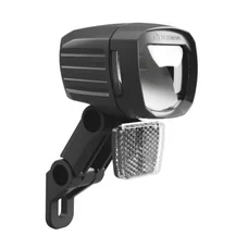 ECLAIRAGE VELO VAE / E-BIKE HERRMANS MR10+ OPTION PLEIN PHARE 240 / 450 LUMENS NOIR AVANT SUR FOURCHE (LIVRE AVEC PATTE) 12V  - VENDU EN BOITE