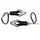 CLIGNOTANT MOTO AVOC IWA 7 LEDS AVANTS + 2 LEDS ARRIERES BASE ABS TRANSPARENT/NOIR MAT (L 80mm / H 35mm / L 20mm) (HOMOLOGUE CE) (PAIRE)