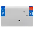 PLASTIC STRIP FOR BLANK PVC LICENSE PLATE (MOTORBIKE FORMAT 210X130)-DEPT 81/EUROPE (SOLD PER UNIT)