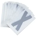 LETTRE PLAQUE PVC MOTO/SCOOTER 45mm  X  (VENDU PAR 10)