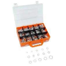 JOINT DE VIDANGE CUIVRE PLAT 30 TAILLES DIFFERENTES DIAM 6 A 24 mm  (COFFRET DE 300 PIECES)  -P2R-