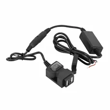 USB CHARGING SOCKET WITH SWITCH + ON HANDLEBAR OR MIRROR LEG (5V 2,1A / 5V 1A)