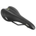 SADDLE- NEWTON FOR ROAD BIKE/MTB ZENA - BLACK/GREEN 272x140mm -STEEL RAIL - BLACK