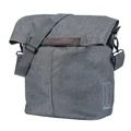 SHOULDER BAG FOR BICYCLE (or rear single bag) - BASIL CITY SHOPPER-LIGHT GREY- LEFT/RIGHT 14/16Lt - HOOKS ON CARRIER - WATERPROOF FOLDING CLOSING