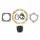 JOINT MOTEUR CYCLO ADAPTABLE SOLEX ANCIEN MODELE 330 (POCHETTE 5 JOINTS + MEMBRANE)  -SELECTION P2R-