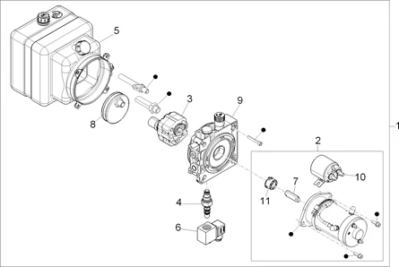 Pompe de basculement - Composants