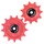 GALET DERAILLEUR TRIPEAK 11-13 DENTS ROULEMENT G5 CERAMIQUE POUR SHIMANO GRX/XT/RD-GRX810/815 11V. ROUGE (BLISTER DE 2)