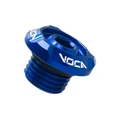 BOUCHON D'HUILE SCOOT VOCA RACING POUR MBK 50 BOOSTER, STUNT, NITRO, OVETTO/YAMAHA 50 BWS, SLIDER, AEROX, NEOS ALU CNC BLEU (M14x1,50)