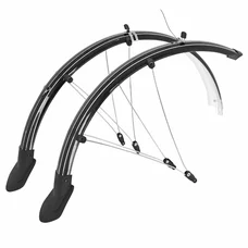 GARDE BOUE VTT TRINGLES 26" P2R TREKKING PLASTIC NOIR INCASSABLE largeur 60mm (PAIRE)  CONDUCTEUR POUR DYNAMO - REPRENDS SA FORME INITIALE APRES DEFORMATION