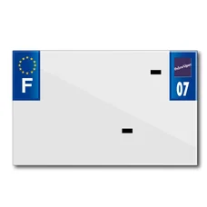 BANDE PLAQUE MOTO 210x130 POUR PVC VIERGE DEP. 07/EURO (VENDU A L'UNITE)