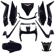 CARROSSERIE/CARENAGE MAXISCOOTER ADAPTABLE YAMAHA 125-250 XMAX 2006>2009 / MBK 125-250 SKYCRUISER 2006>2009 NOIR BRILLANT (KIT 11 PIECES)  -P2R-