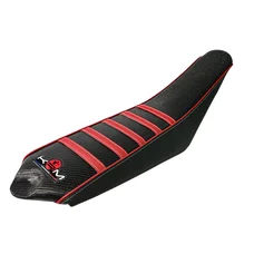 HOUSSE DE SELLE 50 A BOITE KRM PRO RIDE POUR SHERCO 50 SE-R, SM-R 2013> NOIR/ROUGE
