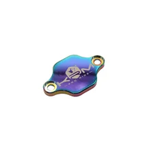 OBTURATEUR POMPE A HUILE 50 A BOITE KRM PRO RIDE POUR MINARELLI 50 AM6/DERBI 50 SENDA, GPR ALU CNC NEO-CHROME (MODELE REVERSIBLE)