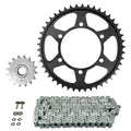 KIT CHAINE ADAPTABLE YAMAHA 600 FZ6 S FAZER 2004>2007, FZ6 S FAZER ABS 2006>2007  530  16x46  (DIAM COURONNE 110/130/10.25)  (DEMULTIPLICATION ORIGINE)  -AFAM-