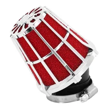 FILTRE A AIR MALOSSI E5 PHBN/PHVA CHROME MOUSSE ROUGE D.38mm (SAUF PEUGEOT)