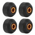 WHEEL AXLE PROTECTION PADS - ALUMINIUM FOR KTM 125 DUKE - BLACK/ORANGE (FRONT+REAR)  -AVOC