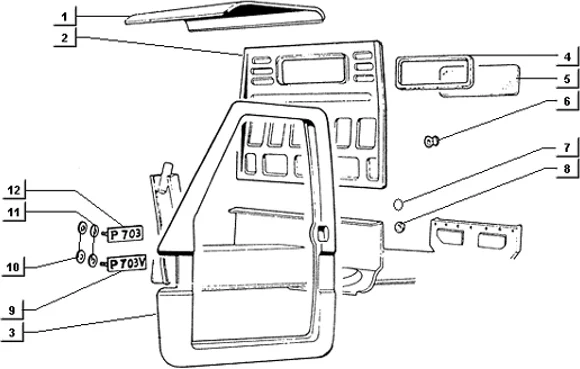 Pieces composant le chassis 