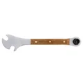 OUTIL CLE A PEDALE WOOD 15mm + DOUILLE 14 & 15 MM MANCHE BOIS NEWTON
