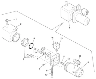 Pompe de basculement - composants