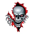 STICKER LETHAL THREAT RIP SKULL (7x11cm) (RC00032)