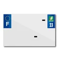 BANDE PLAQUE MOTO 210x130 POUR PVC VIERGE DEP. 23/EURO (VENDU A L'UNITE)