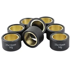 GALET/ROULEAU MAXISCOOTER MAGNETI MARELLI 25x15  14,0g  (x8)  POUR YAMAHA 500, 530, 560 TMAX, 400 MAJESTY/KYMCO 550 AK/PEUGEOT 400 METROPOLIS