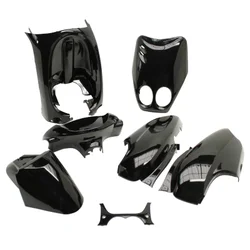 CARROSSERIE/CARENAGE SCOOT ADAPTABLE MBK 50 OVETTO 2002>2007/YAMAHA 50 NEOS 2002>2007 NOIR BRILLANT (KIT 7 PIECES)  -P2R-