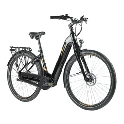 VELO ELECTRIQUE/VAE CITY 28 LEADER FOX NEBA MIXTE NOIR 8V SHIMANO NEXUS MOTEUR CENTRAL BAFANG M420 36V 80Nm BATTERIE 15Ah (18'' - H46cm - TAILLE M - POUR ADULTE DE 168cm à 178cm)