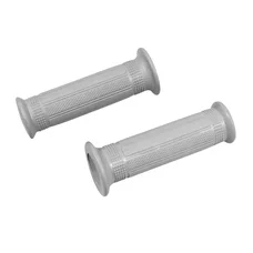 REVETEMENT POIGNEE ADAPTABLE CYCLO GRIS LISSE (L 115mm) (DIAM 22/24mm) (PAIRE)  -SELECTION P2R-