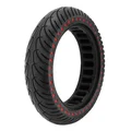 PNEU TROTTINETTE PLEIN  8.5 X 2.00 NOIR POINT ROUGE - LARGEUR INTERIEUR 36 mm (POUR XIAOMI M365 ET AUTRES)