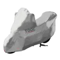 HOUSSE/BACHE DE PROTECTION MOTO TAAC EASY POLYESTER HYDROFUGE TAILLE  M GRIS (204x90x163cm) (SANGLE ANTI-FLOTTEMENT/OEILLET ANTIVOL)