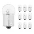 AMPOULE/LAMPE STANDARD  6V 10W CULOT BA15s NORME R10W GRAISSEUR BLANC (FEU DE POSITION) (BOITE DE 10)  -P2R-