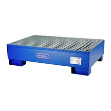 BAC DE RETENTION PRESSOL BLEU POUR 2 FUT 200/220L TOLE/ACIER 3,5mm (66.5KG)