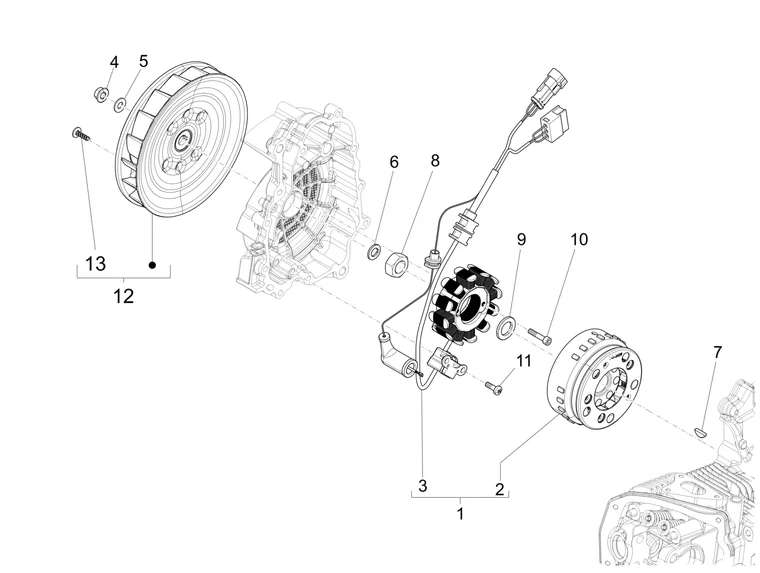 Volant magnetique