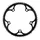 CHAINRING FOR ROAD BIKE- 5 Arms- 52T.Ø 135 -OUTER- ALUMINIUM BLACK- 7075 TA VENTO -CAMPAGNOLO TYPE- 9/10Speed.