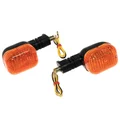 CLIGNOTANT SCOOT ADAPTABLE PEUGEOT 50 TKR, TREKKER, SQUAB AR ORANGE/NOIR FILETAGE PAS 1,25 mm (PAIRE) **  -REPLAY-