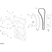 Courroie de distribution et couvercle