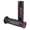 REVETEMENT POIGNEE DOMINO MOTO ON ROAD A250 NOIR/FUCHSIA OPEN END 120-125mm (PAIRE)